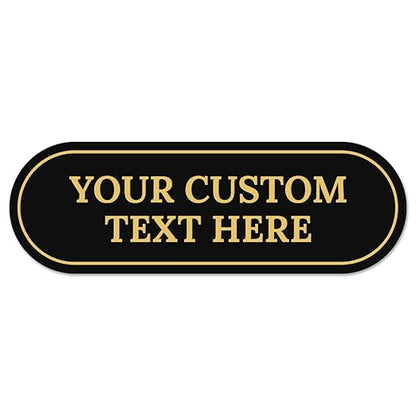 Custom Wall or Door Sign, Personalized Buble Plaque Engraved Message For Bussiness, Property And Home Indoor/Outdoor, 4x12 Inches, Made in USA by Sigo Signs