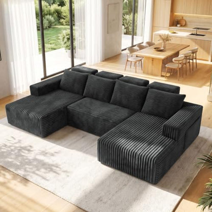 Boneless Couches for Living Room 113" - Modular Sectional Oversized Sofa