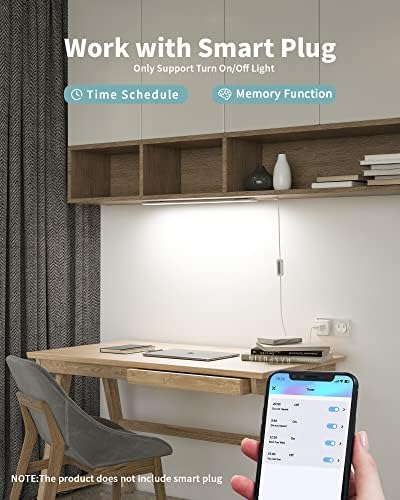 ASOKO 24 Inch Under Counter Light 3 Colors Dimmable Desk Lamp