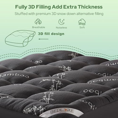 Twin Mattress Topper, Thick Pillow Top Mattress Pad