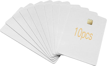 SLE4442 Contact IC Cards (Pack of 10)– ISO PVC Smart Chip Cards for Access Control Systems, Secure Storage & ID Management