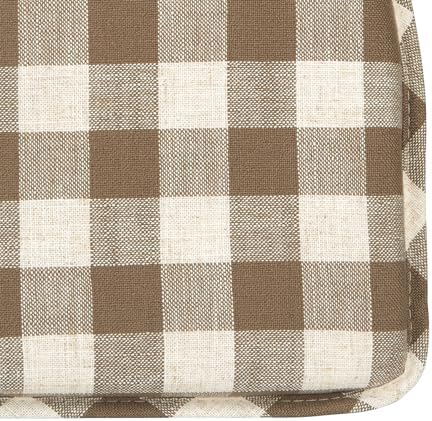 Klear Vu The Gripper Non-Slip Linen Check Dining Kitchen Chair Pads, 15" x 16" x 2", Set of 8, Liza Check Taupe