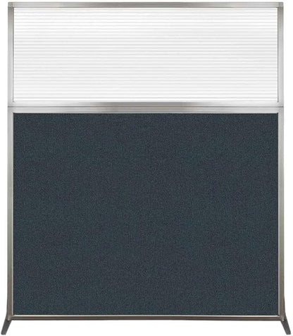 Versare Hush Screen Portable Room Divider | Workstation Wall Divider | Freestanding Privacy Hush Panels | Clear Fluted Windows | Fabric Office Divider Screen | Great for Room Separation