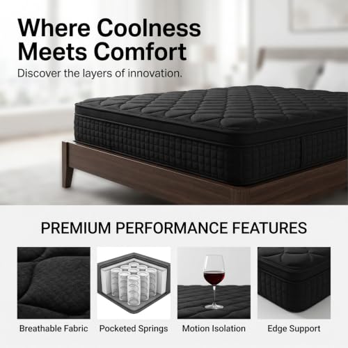 10 Inch King Size Mattress, Hybrid Memory Foam Mattress