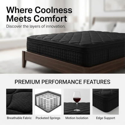 10 Inch King Size Mattress, Hybrid Memory Foam Mattress