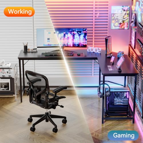 66" L Shaped Computer Desk Reversible Corner Desk for Home Office