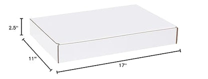 BOX USA Moving Boxes Large 17"L x 11"W x 2.5"H 25-Pack, Cardboard Box for Shipping, Moving, Mailing, Packing, Packaging and Storage