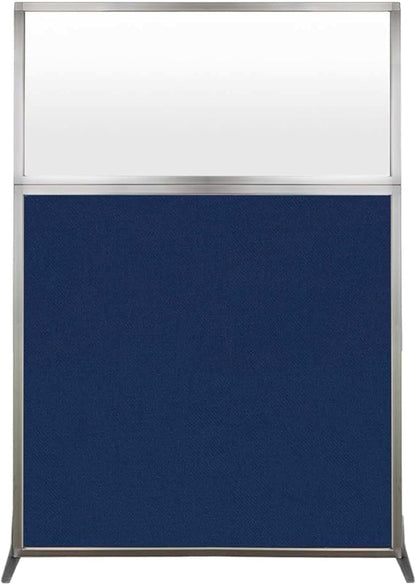 Versare Hush Screen Portable Room Divider | Workstation Wall Divider | Freestanding Privacy Hush Panels | Frosted Windows | Fabric Office Divider Screen | Great for Room Separation