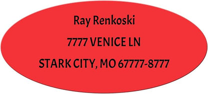 Made in USA Custom Return Address Stickers Labels Customized Mailing Label for Envelopes, Personalized Self Adhesive Flat Sheet Oval Labels