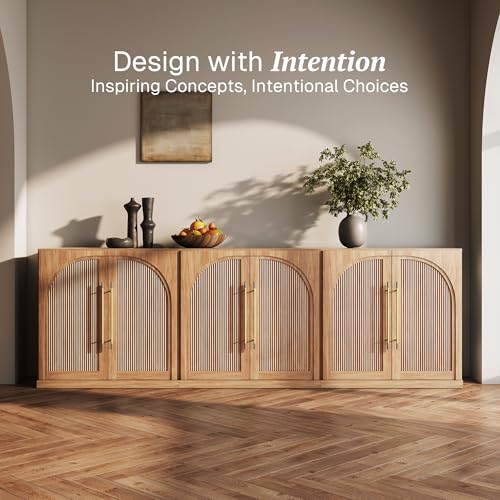Set of 3 Jagger Sideboard Buffet Cabinet - Camel
