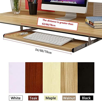 V3VOGUE Slides Keyboard Tray - Under Desk Smooth Gliding - Pull-Out Drawers Keyboard and Mouses Holder, Ergonomics/Easy Install/Height Adjustable, Support Keyboard Storage Shelf