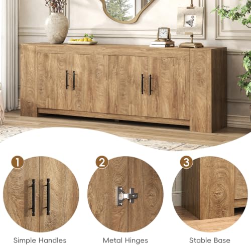 Tall TV Stand with Storage, Long Entertainment Center for 85 Inch TVs