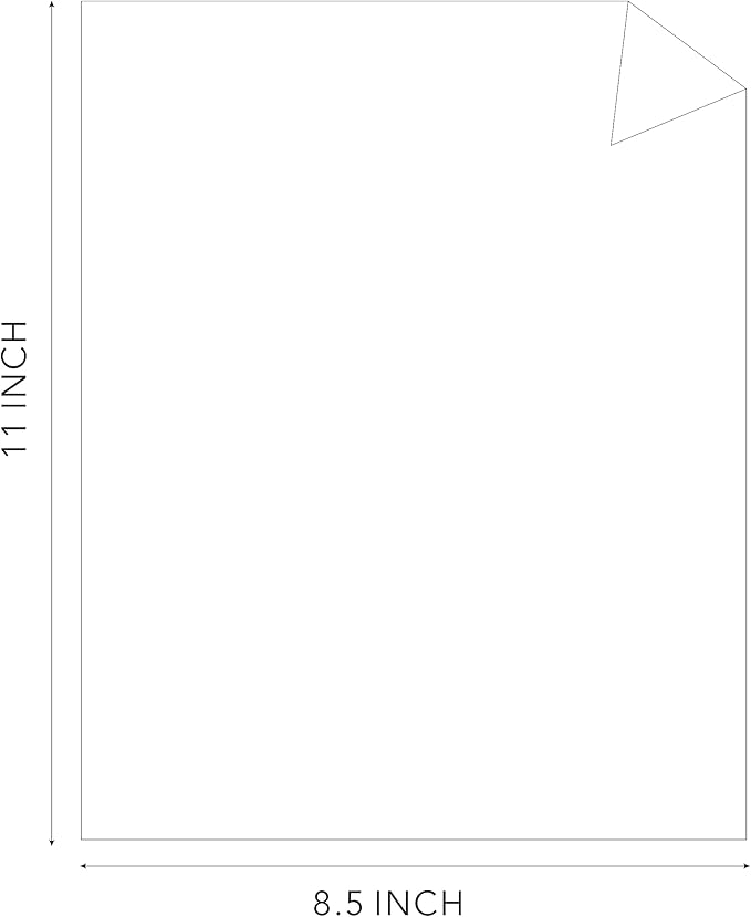 White Cardstock Thick Paper 50 Sheets, 8.5" x 11" Heavyweight 92lb Cover Card Stock for Crafts and DIY Cards Making