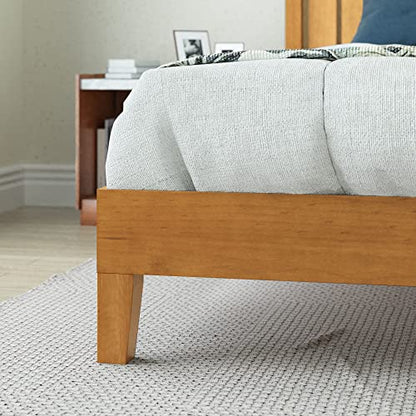 Alexis Deluxe Wood Platform Bed Frame with Headboard, Full