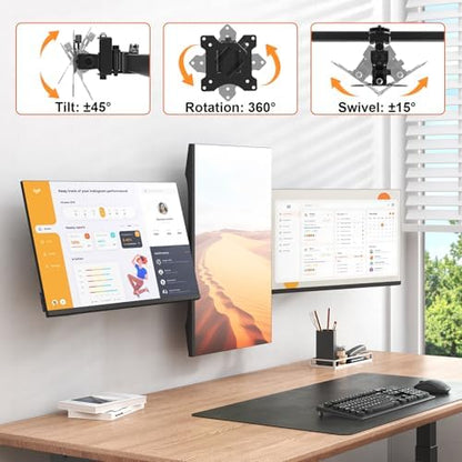 Triple Monitor Wall Mount for 17-32" Screens