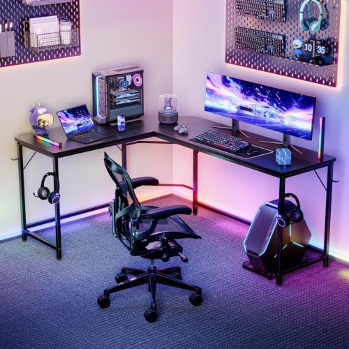 66" L Shaped Computer Desk Reversible Corner Desk for Home Office
