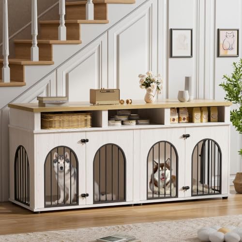 Double Dog Crate Furniture 71"