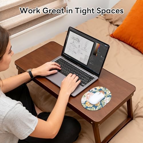 Oval Mouse Pad 6x8in Non-Slip for Laptop,Floral