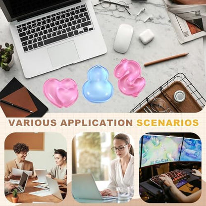 PATIKIL Gel Wrist Rest, Wrist Support for Mouse Four-Leaf Shape Ergonomic Mouse Pad Soft Silicone Support Comfortable Cushion for Computer Gaming Office Home, Pink