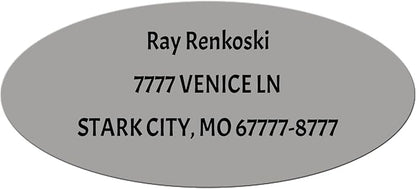 Made in USA Custom Return Address Stickers Labels Customized Mailing Label for Envelopes, Personalized Self Adhesive Flat Sheet Oval Labels