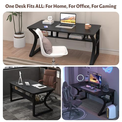 Computer Desk, 55 X 23.6'' Home Office Desks Writing Table