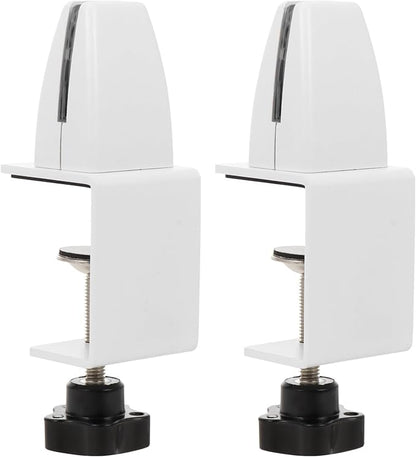 TEHAUX 2pcs Desk Partition Clip Hole Desktop Mount Clamp on Desk Accessories for Office Screen Partition Clip Thickened Base
