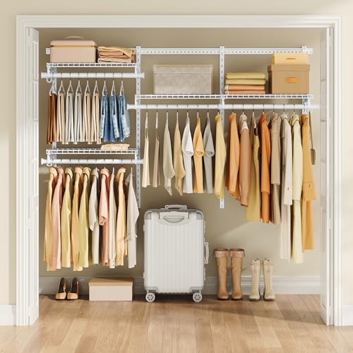 Closet System, Closet Insert Organizer, 3-6 ft Closet Shelves