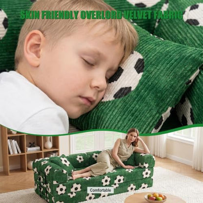 79" Convertible Sofa Bed, 6-in-1 Futon Sofa Boneless Couch in a Box