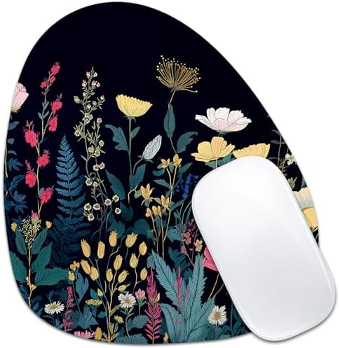 Water Drop Mouse Pad 7.3x8in Non-Slip for Laptop, Floral