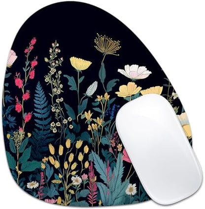 Water Drop Mouse Pad 7.3x8in Non-Slip for Laptop, Floral