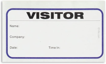 Visitor Log Book, Spiral-Bound Visitor Badges, Guest Register Book, Carbon Copy - 150 Badges