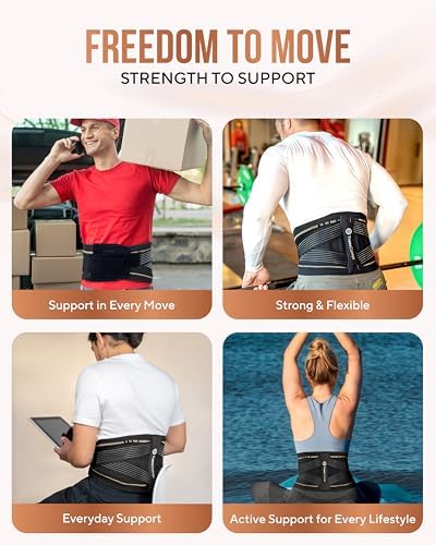 TheraCopper Copper Back Brace for Men & Women (X-Large)