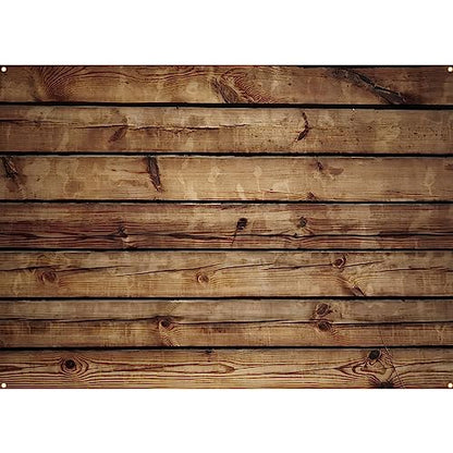 Peryiter Wood Backdrop Wooden Wall Background Rustic Backdrop Durable Polyester Fabric Photography Supplies for Party, Wedding Baby Photoshoot(8 x 6ft,Brown) - color: Brown, size: 8 x 6ft