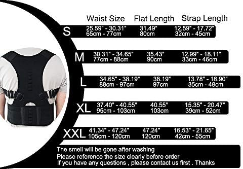 New Male Female Adjustable Magnetic Posture Corrector Corset Back Brace Belt Lumbar Support Straight de espalda(Nude,Large-L)