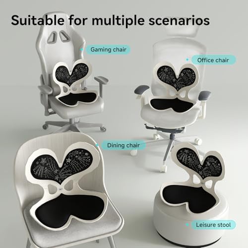 BKT Ergonomic Seat Cushion - Lumbar Support Pillow for Office Chair & Floor