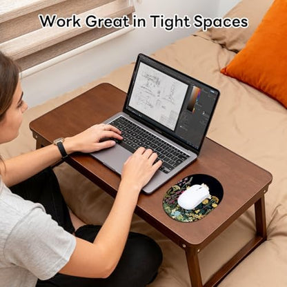 Oval Mouse Pad 6x8in Non-Slip for Laptop,Wildflowers