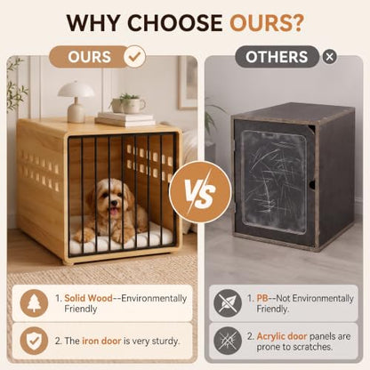 30 Inch Solid Wood Puppy Crates for Small Dogs Crate End Table