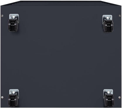 Naomi Home Debbie 7-Drawer Craft & Office Storage Cabinet, Black – Mobile Organizer with Casters, Spacious for Documents & Tools, Chic Minimalist Design, 15.7" D x 18.9" W x 34.2" H