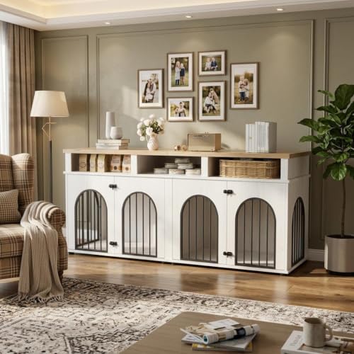 Double Dog Crate Furniture 71"