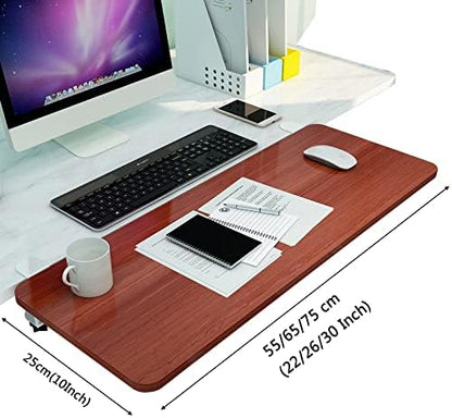V3VOGUE 90° Foldable Desk Extender Armrest Shelf, Extended Desktop and Space Saver, Clamp-On Keyboard Drawer Tray, with K-Bracket, Ergonomic Computer Elbow Arm Support Relieve Fatigue