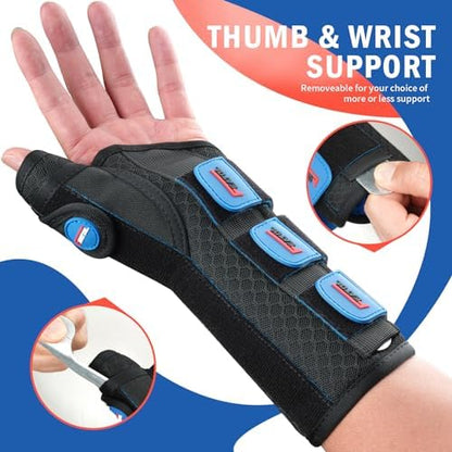 FEATOL Thumb Spica Splint Wrist Brace for De Quervain's & Carpal Tunnel