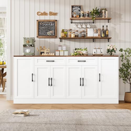 71” Large Buffet Cabinet, Sideboard with Adjustable Shelves