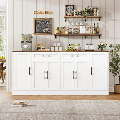 71” Large Buffet Cabinet, Sideboard with Adjustable Shelves