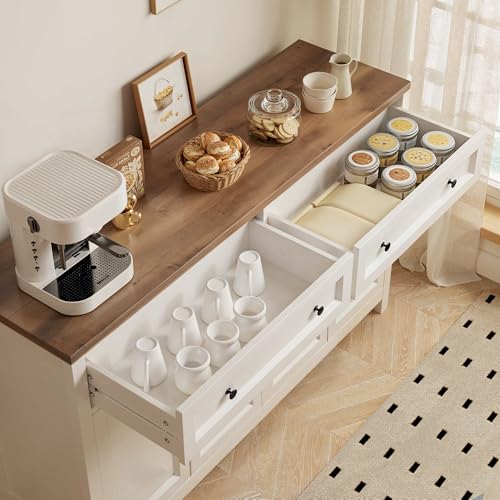 Farmhouse Kitchen Sideboard Buffet Cabinet, Coffee Bar with Storage