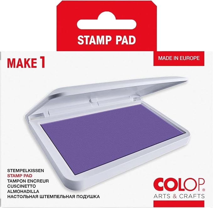 COLOP Make Series, Ink Stamp Pads, with Non-Toxic Premium Ink, Water-Based Acid-Free (Lovable Lavender, Make 1-1-15/16" x 3-1/2")