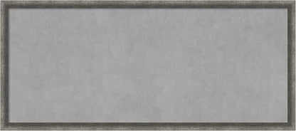Amanti Art Grey Framed Magnetic Board 22x50 Oversize Vision Board for use with Magnets, 100% Metal Sheet to Display Items as Office Decor or for Home Organization in mudroom, Kitchen or Kids Room