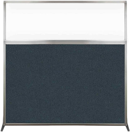 Versare Hush Screen Portable Room Divider | Workstation Wall Divider | Freestanding Privacy Hush Panels | Clear Windows | Fabric Office Divider Screen | Great for Room Separation