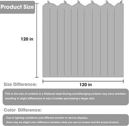 Cbsroro Room Divider Blackout Curtain Track Curtains Wall Dividers Panels Screen for Living Rooms Bedroom Office Privacy Partition Separation, W120 × L120 Inch,1 Panel, Beige