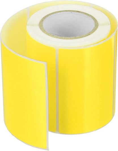 PATIKIL 2 x 3 Inch Rectangle Inventory Color Coding Labels 1 Roll, Square Self-Adhesive Inventory Label Stickers for Office Home Organization Name Tags, 250 Per Roll, Yellow
