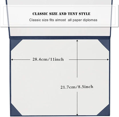Diploma Cover 8.5” x11” Diploma Holder of Graduation Leatherette Padded Certificate（Tent Style),20-Pack